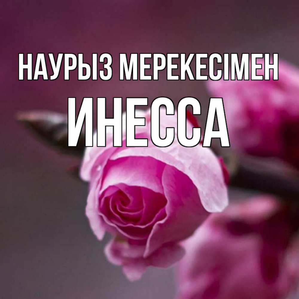 Күн сайын ашық хат с именем, Инесса Наурыз мерекесімен весна Онлайн тегін жүктеп алу тілектері бар керемет карта 
