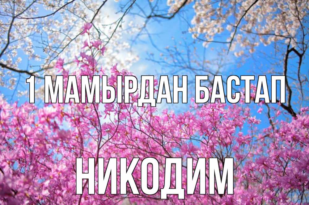 Күн сайын ашық хат с именем, Никодим 1 мамырдан бастап С 1 мая Онлайн тегін жүктеп алу тілектері бар керемет карта 