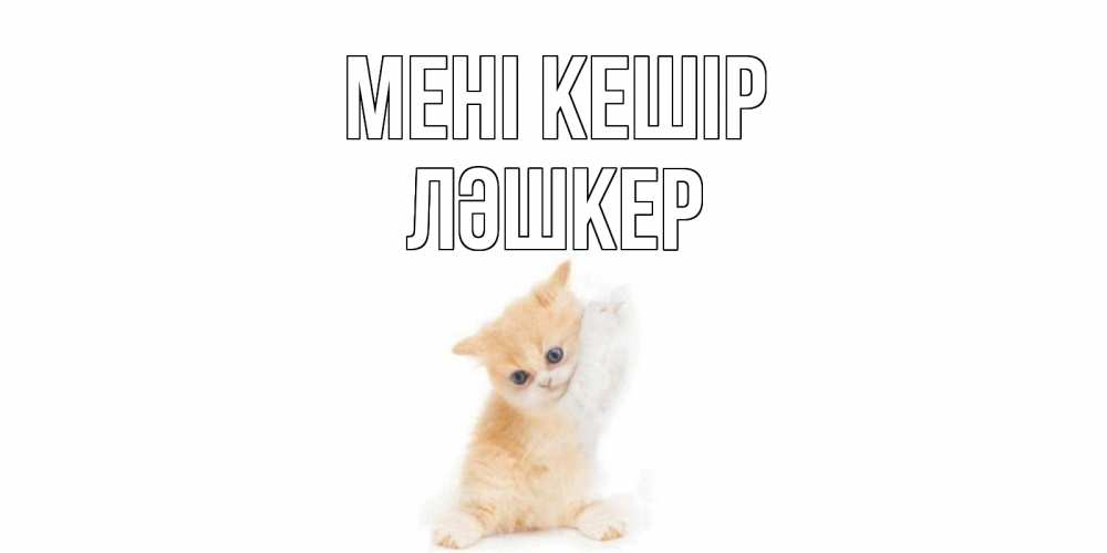 Күн сайын ашық хат с именем, ЛӘШКЕР Мені кешір кот Онлайн тегін жүктеп алу тілектері бар керемет карта 