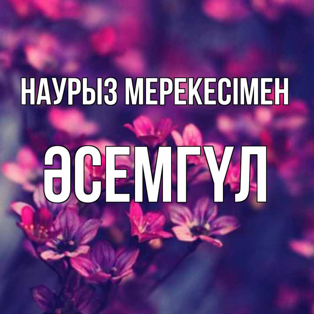 Күн сайын ашық хат с именем, ӘСЕМГҮЛ Наурыз мерекесімен небольшие цветы 1 Онлайн тегін жүктеп алу тілектері бар керемет карта 