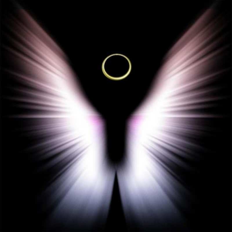 Открытка нимб и крылья  ангел из света  Туған күнің құтты болсын 