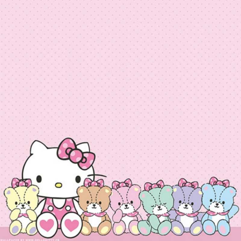 Открытка Хелло Китти  Мишки  Туған күніңмен 