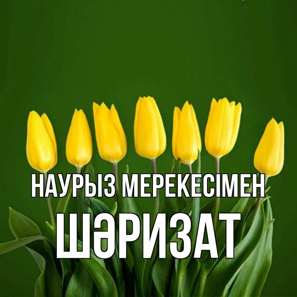 Күн сайын ашық хат с именем, ШӘРИЗАТ Наурыз мерекесімен желтого цвета 3 Онлайн тегін жүктеп алу тілектері бар керемет карта 