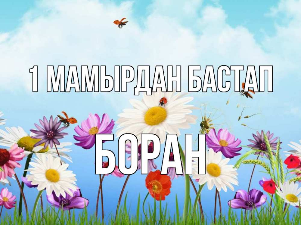 Күн сайын ашық хат с именем, Боран 1 мамырдан бастап С 1 мая Онлайн тегін жүктеп алу тілектері бар керемет карта 