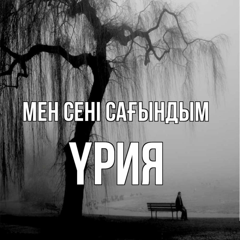 Күн сайын ашық хат с именем, ҮРИЯ Мен сені сағындым лавочка под деревом я жду тебя Онлайн тегін жүктеп алу тілектері бар керемет карта 
