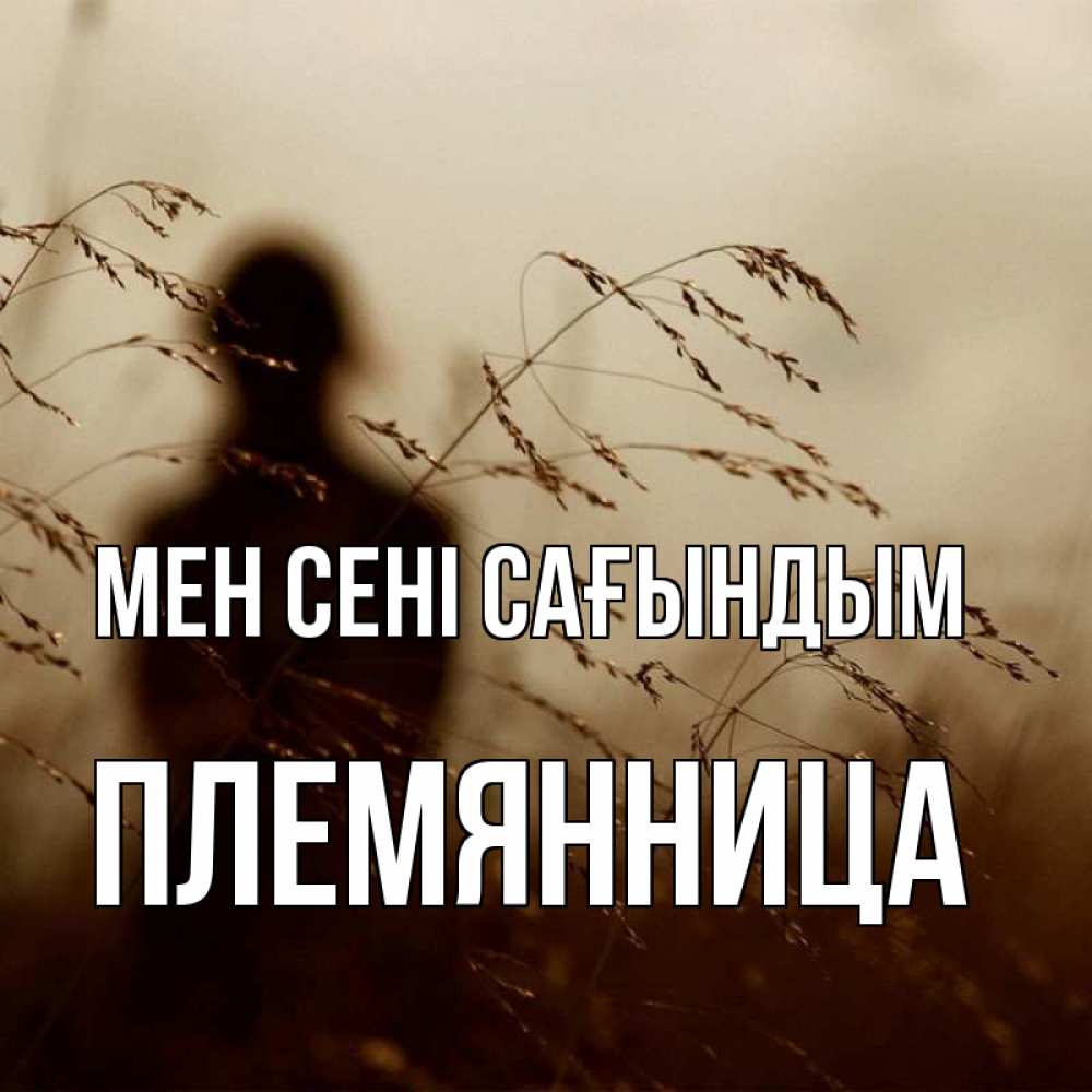 Күн сайын ашық хат с именем, Племянница Мен сені сағындым силуэт девушки Онлайн тегін жүктеп алу тілектері бар керемет карта 