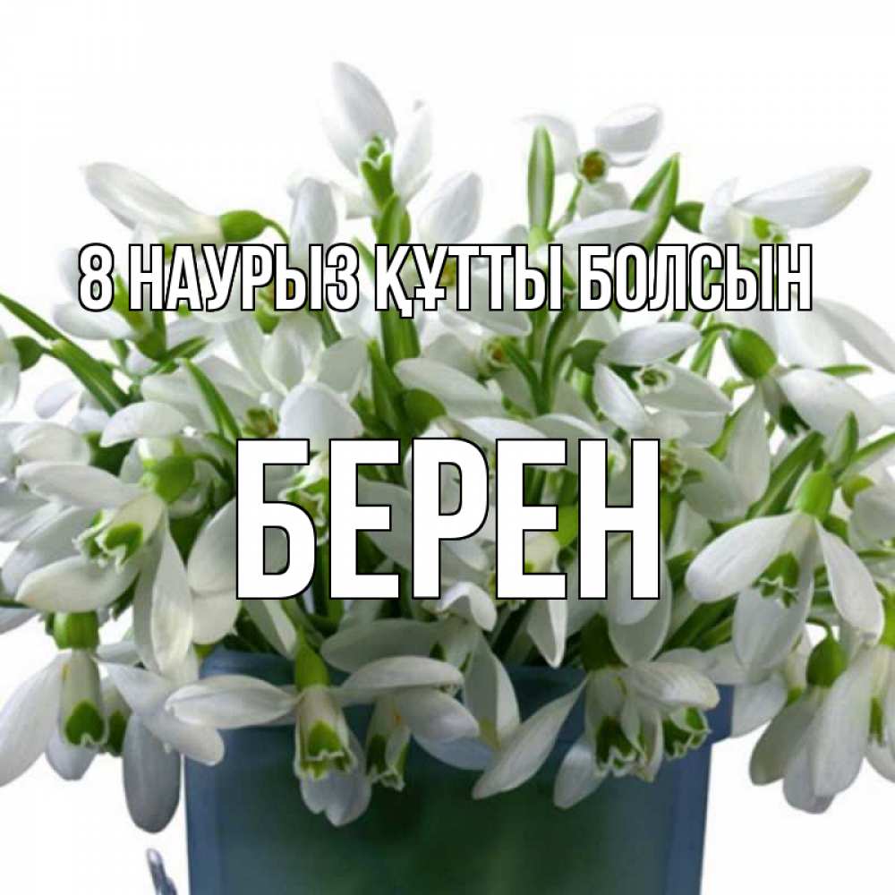 Күн сайын ашық хат с именем, Берен 8 наурыз құтты болсын цветы к международному женскому дню Онлайн тегін жүктеп алу тілектері бар керемет карта 