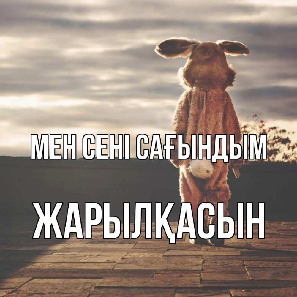 Күн сайын ашық хат с именем, Жарылқасын Мен сені сағындым даже в костюме зайца Онлайн тегін жүктеп алу тілектері бар керемет карта 