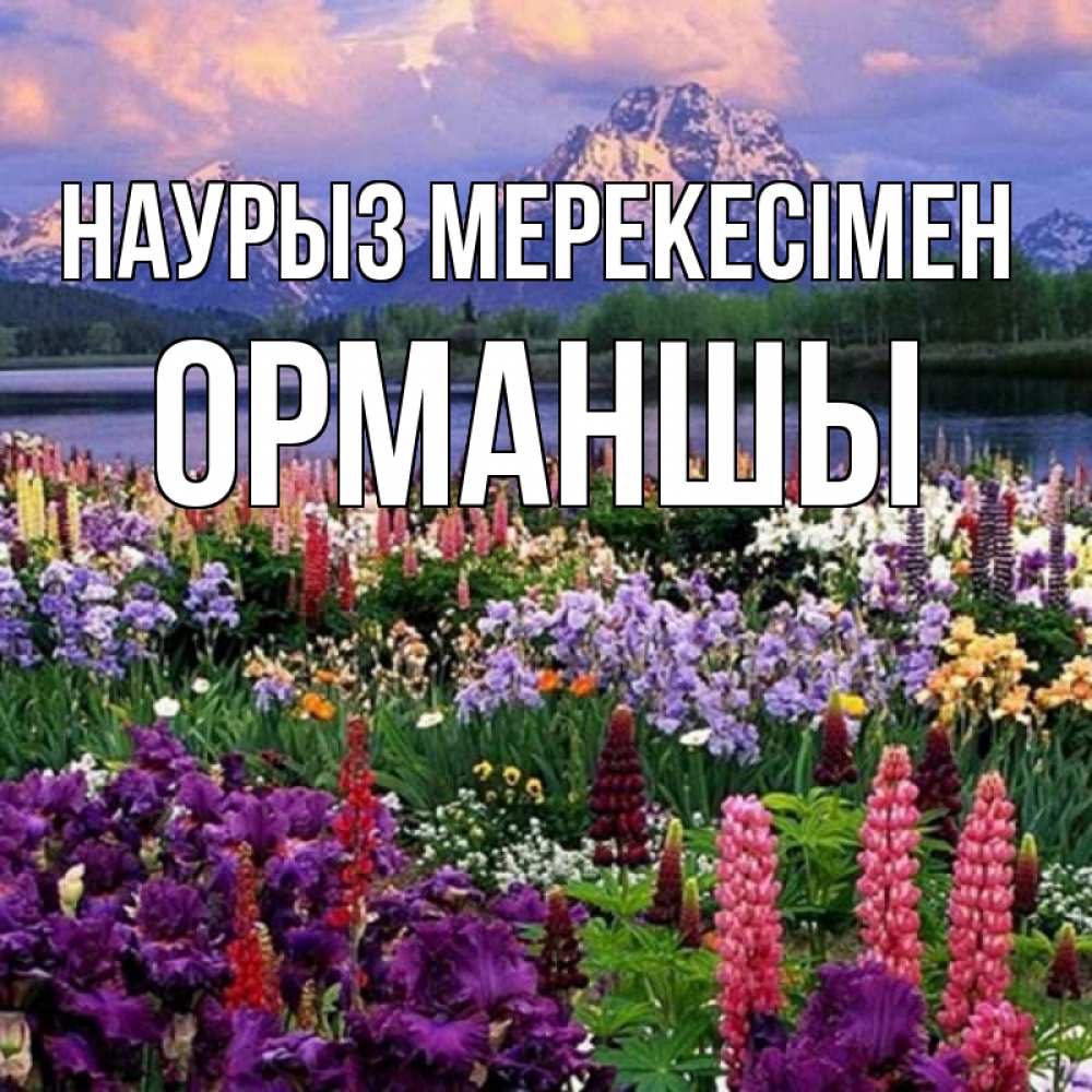Күн сайын ашық хат с именем, ОРМАНШЫ Наурыз мерекесімен праздник весны наурыз Онлайн тегін жүктеп алу тілектері бар керемет карта 