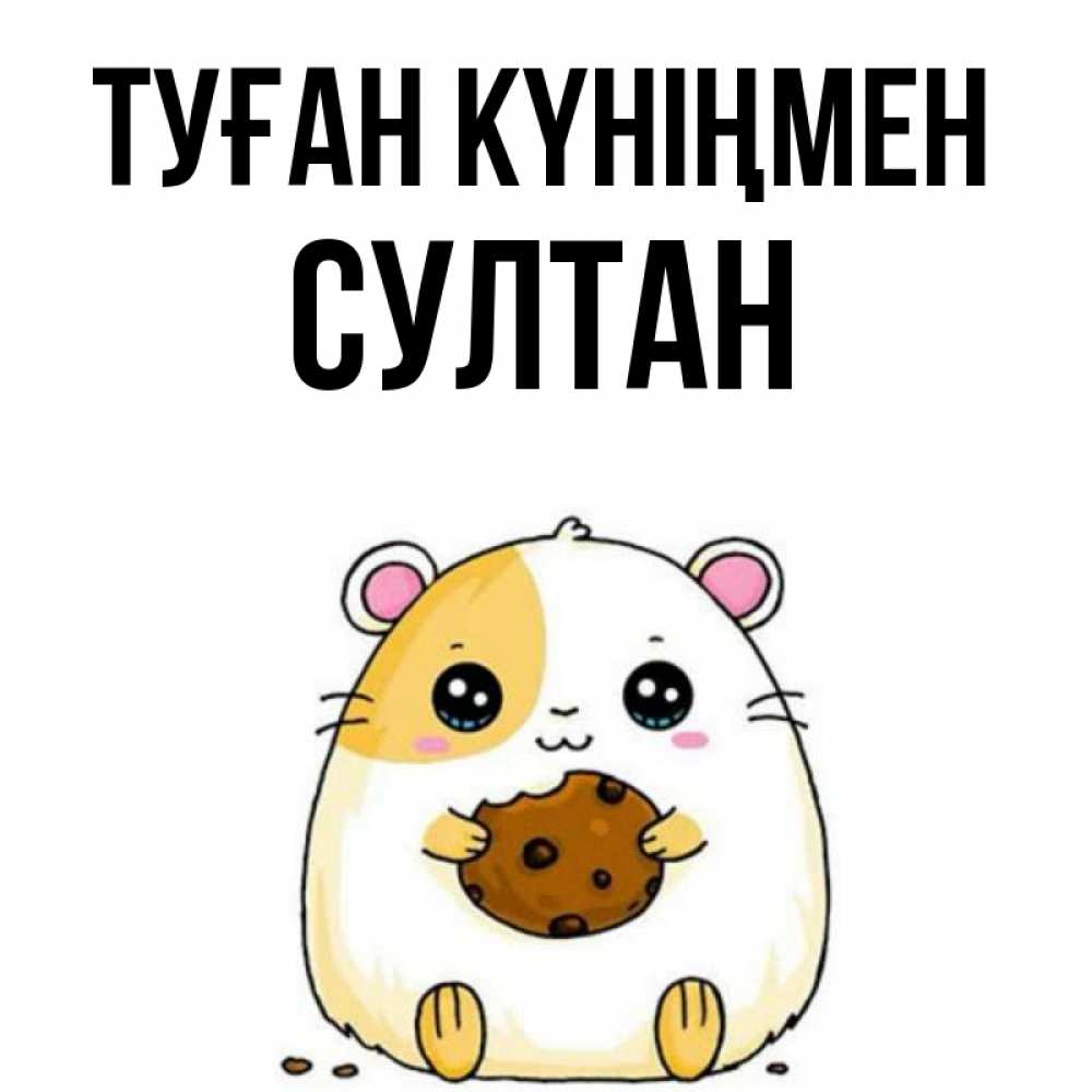Күн сайын ашық хат с именем, Султан Туған күніңмен с днюхой Онлайн тегін жүктеп алу тілектері бар керемет карта 