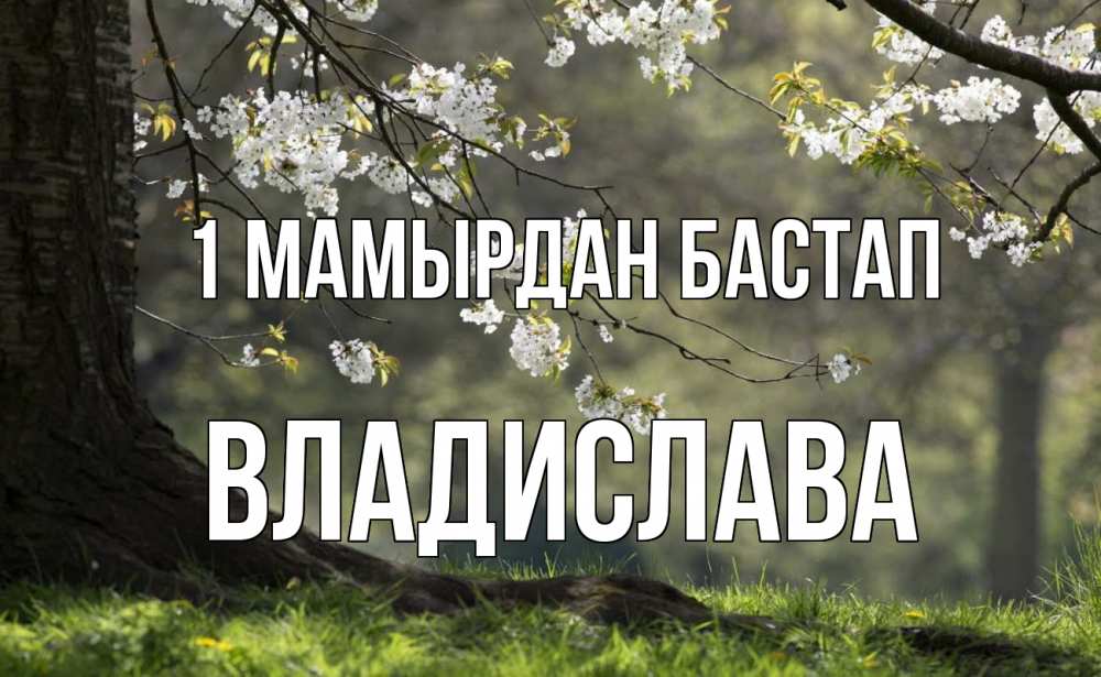 Күн сайын ашық хат с именем, Владислава 1 мамырдан бастап С 1 мая Онлайн тегін жүктеп алу тілектері бар керемет карта 