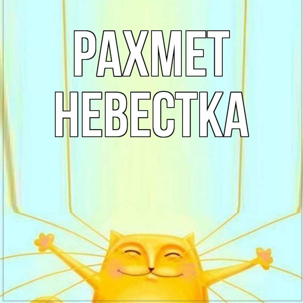 Күн сайын ашық хат с именем, Невестка рахмет кот с усами благодарит Онлайн тегін жүктеп алу тілектері бар керемет карта 