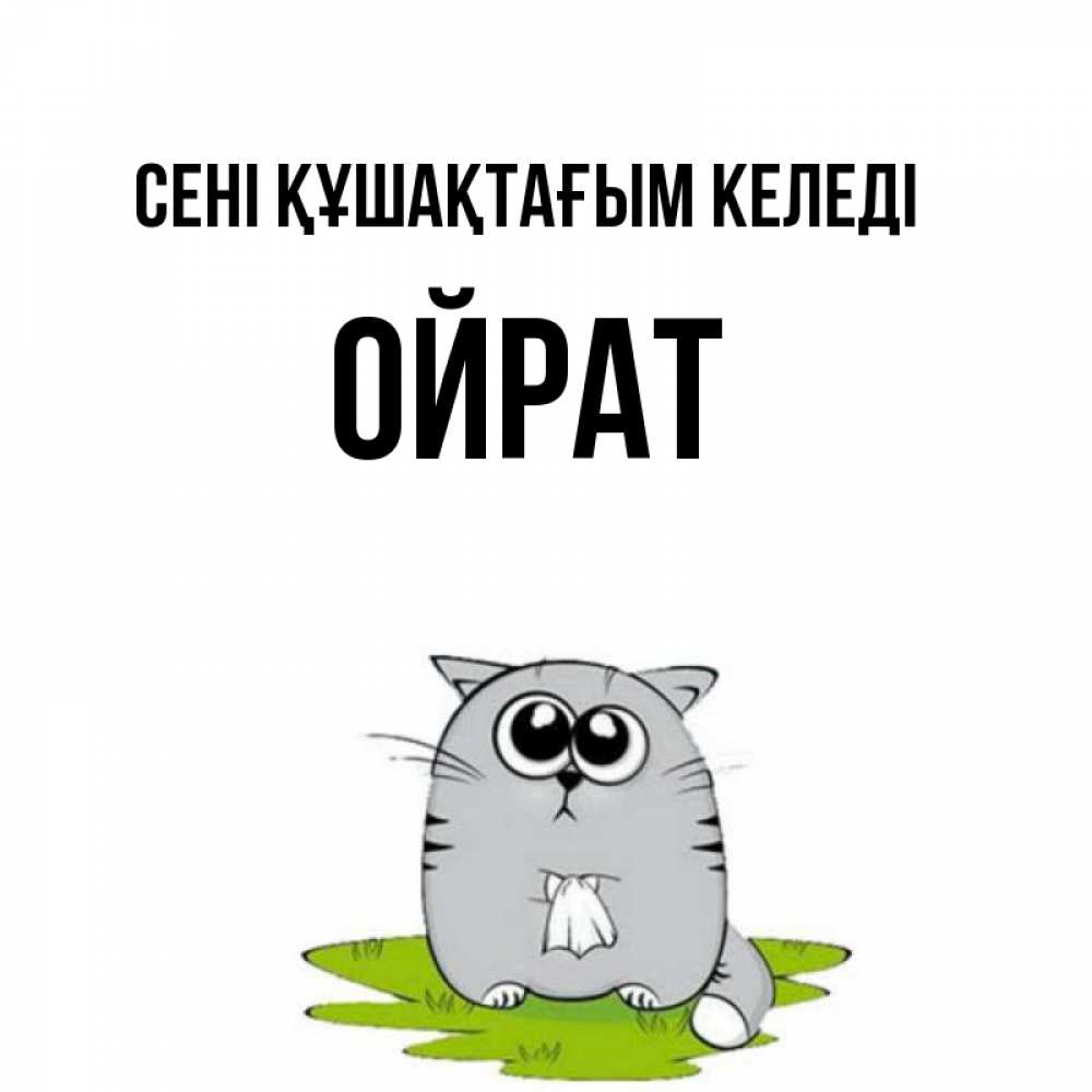 Күн сайын ашық хат с именем, ОЙРАТ сені құшақтағым келеді котик теребит платочек сидя на травке Онлайн тегін жүктеп алу тілектері бар керемет карта 