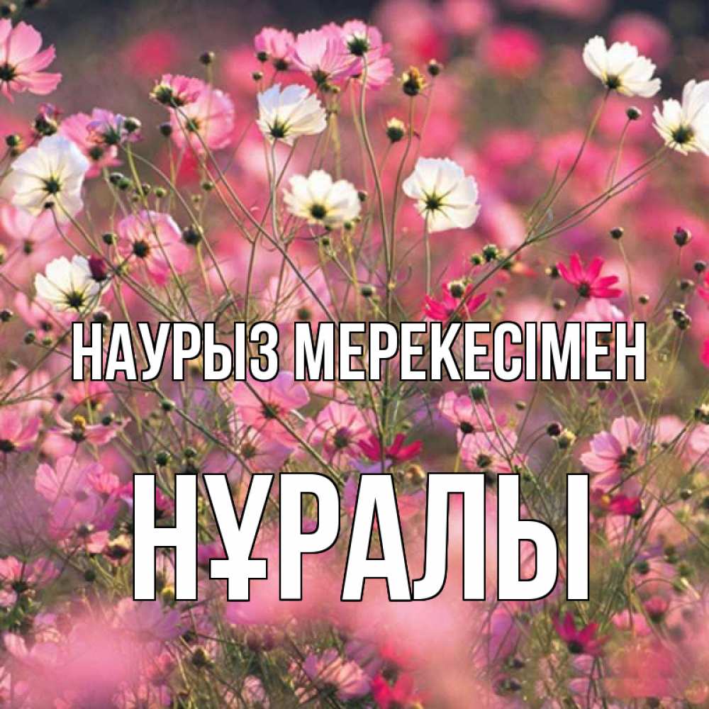 Күн сайын ашық хат с именем, НҰРАЛЫ Наурыз мерекесімен красиво 1 Онлайн тегін жүктеп алу тілектері бар керемет карта 
