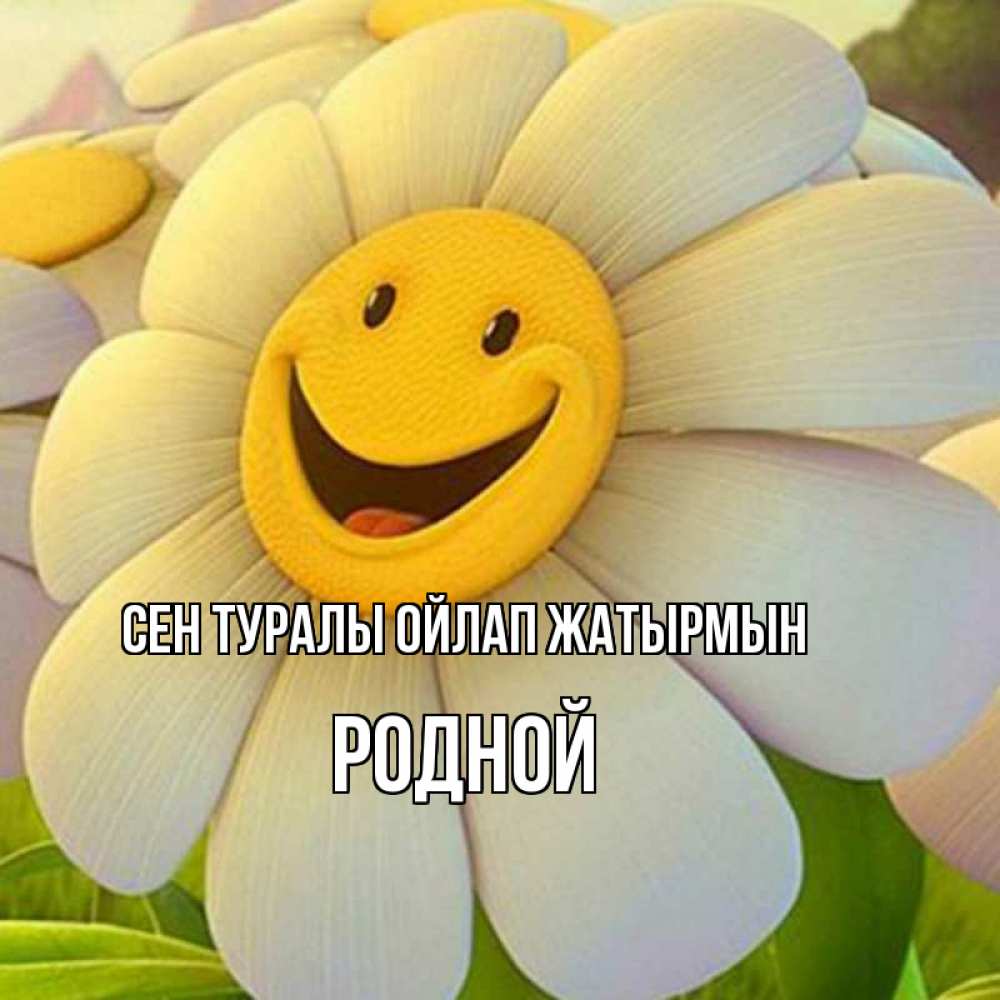 Күн сайын ашық хат с именем, Родной Сен туралы ойлап жатырмын позитивные мысли Онлайн тегін жүктеп алу тілектері бар керемет карта 