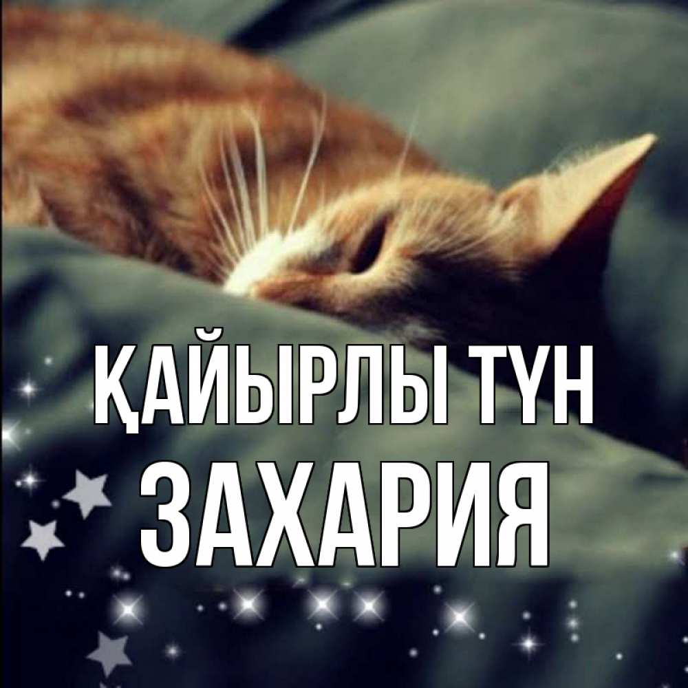 Күн сайын ашық хат с именем, Захария Қайырлы түн кроватка Онлайн тегін жүктеп алу тілектері бар керемет карта 