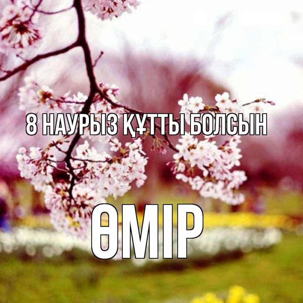 Күн сайын ашық хат с именем, ӨМІР 8 наурыз құтты болсын яблоня Онлайн тегін жүктеп алу тілектері бар керемет карта 