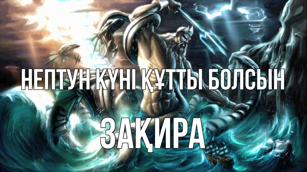 Күн сайын ашық хат с именем, ЗАҚИРА нептун күні құтты болсын с днем Нептуна Онлайн тегін жүктеп алу тілектері бар керемет карта 
