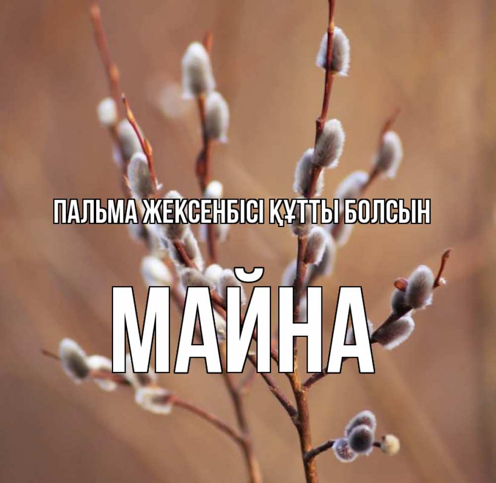 Күн сайын ашық хат с именем, МАЙНА Пальма жексенбісі құтты болсын верба Онлайн тегін жүктеп алу тілектері бар керемет карта 