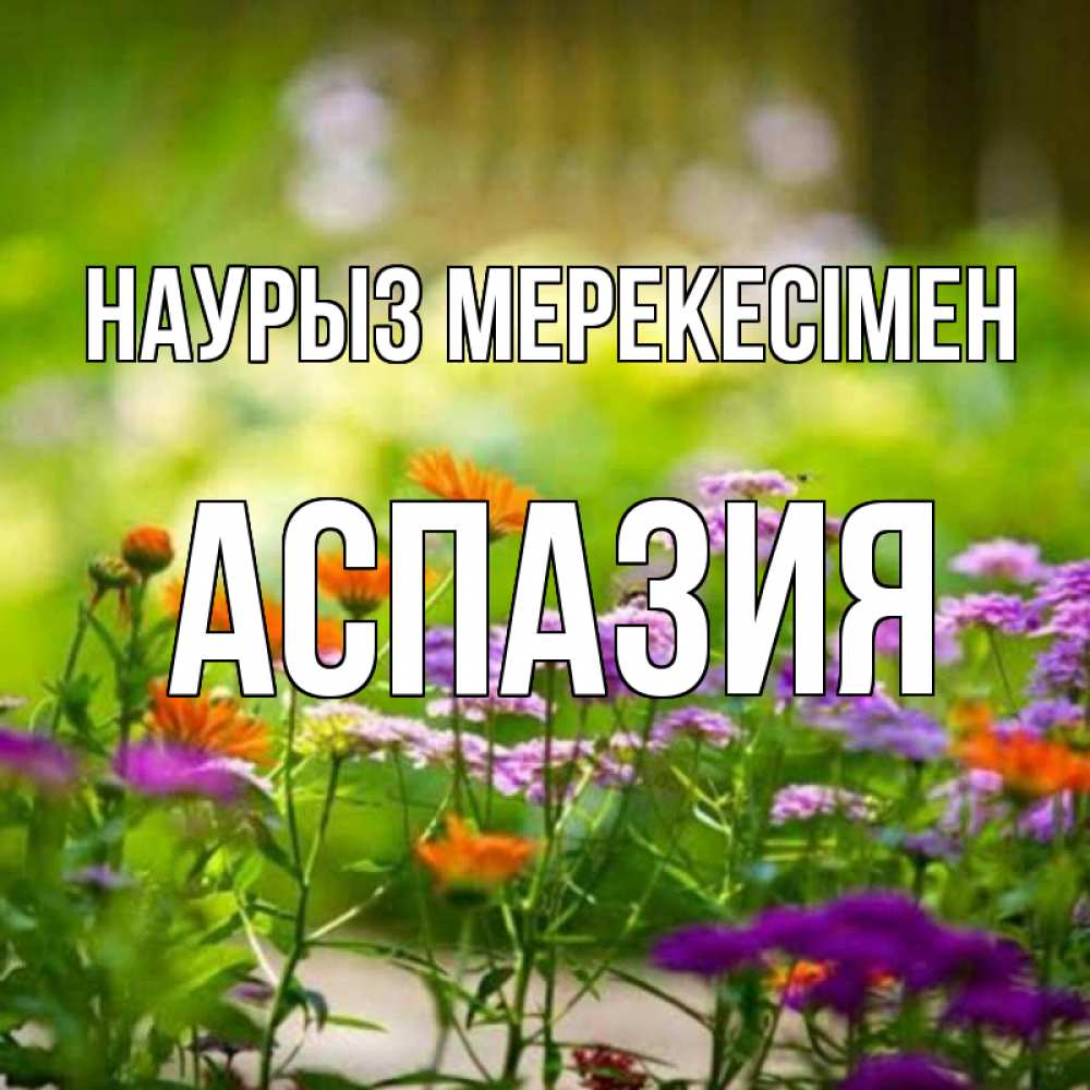 Күн сайын ашық хат с именем, АСПАЗИЯ Наурыз мерекесімен цветы Онлайн тегін жүктеп алу тілектері бар керемет карта 