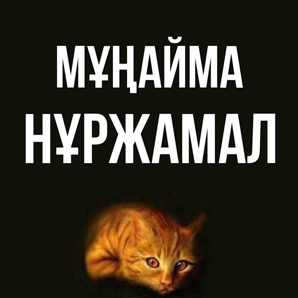 Күн сайын ашық хат с именем, НҰРЖАМАЛ Мұңайма лежащий кот в темноте Онлайн тегін жүктеп алу тілектері бар керемет карта 