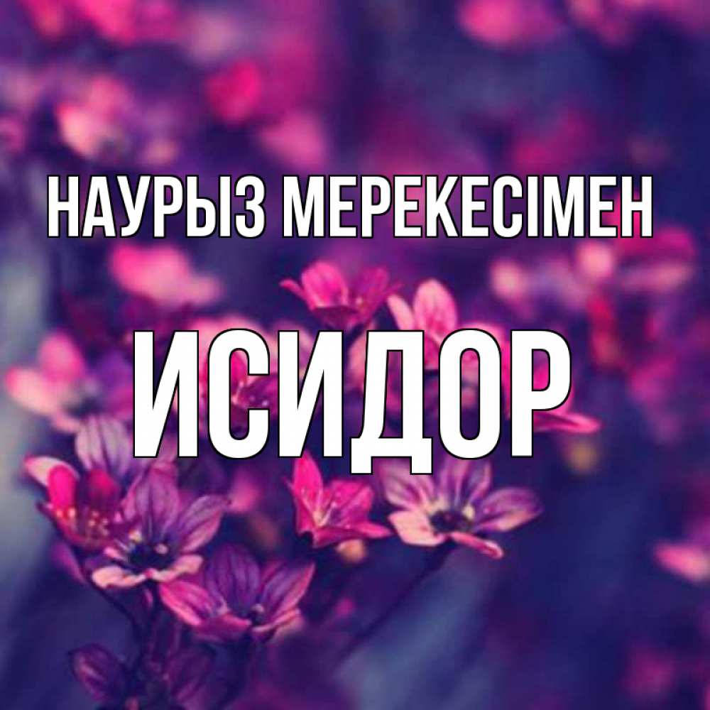 Күн сайын ашық хат с именем, Исидор Наурыз мерекесімен небольшие цветы 1 Онлайн тегін жүктеп алу тілектері бар керемет карта 