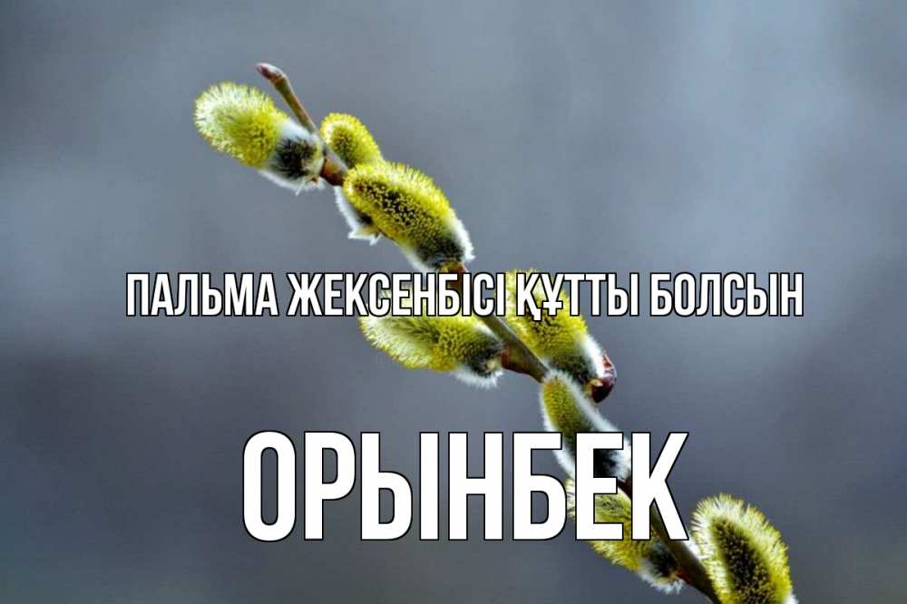 Күн сайын ашық хат с именем, ОРЫНБЕК Пальма жексенбісі құтты болсын верба Онлайн тегін жүктеп алу тілектері бар керемет карта 