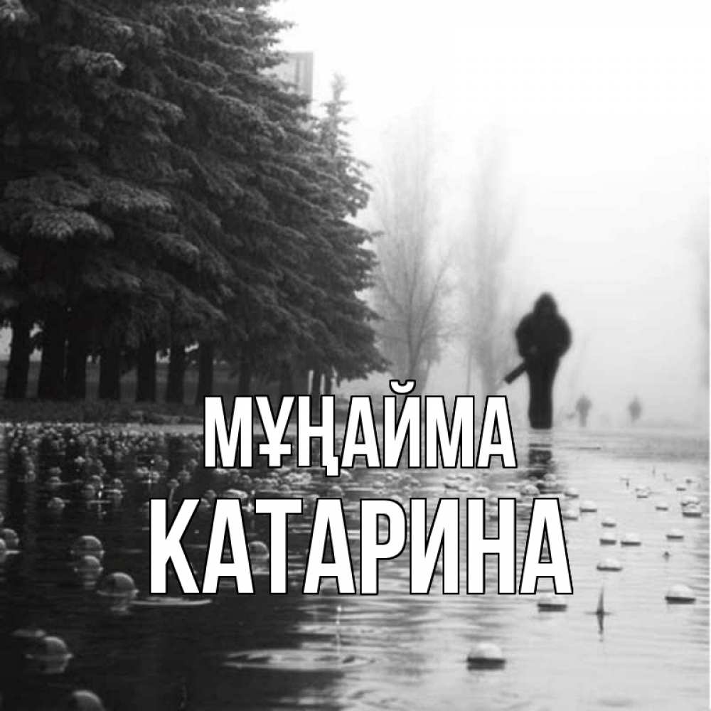 Күн сайын ашық хат с именем, Катарина Мұңайма улица под дождем Онлайн тегін жүктеп алу тілектері бар керемет карта 