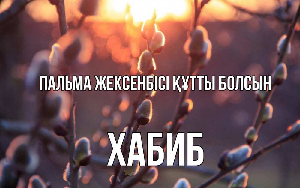 Күн сайын ашық хат с именем, ХАБИБ Пальма жексенбісі құтты болсын верба Онлайн тегін жүктеп алу тілектері бар керемет карта 