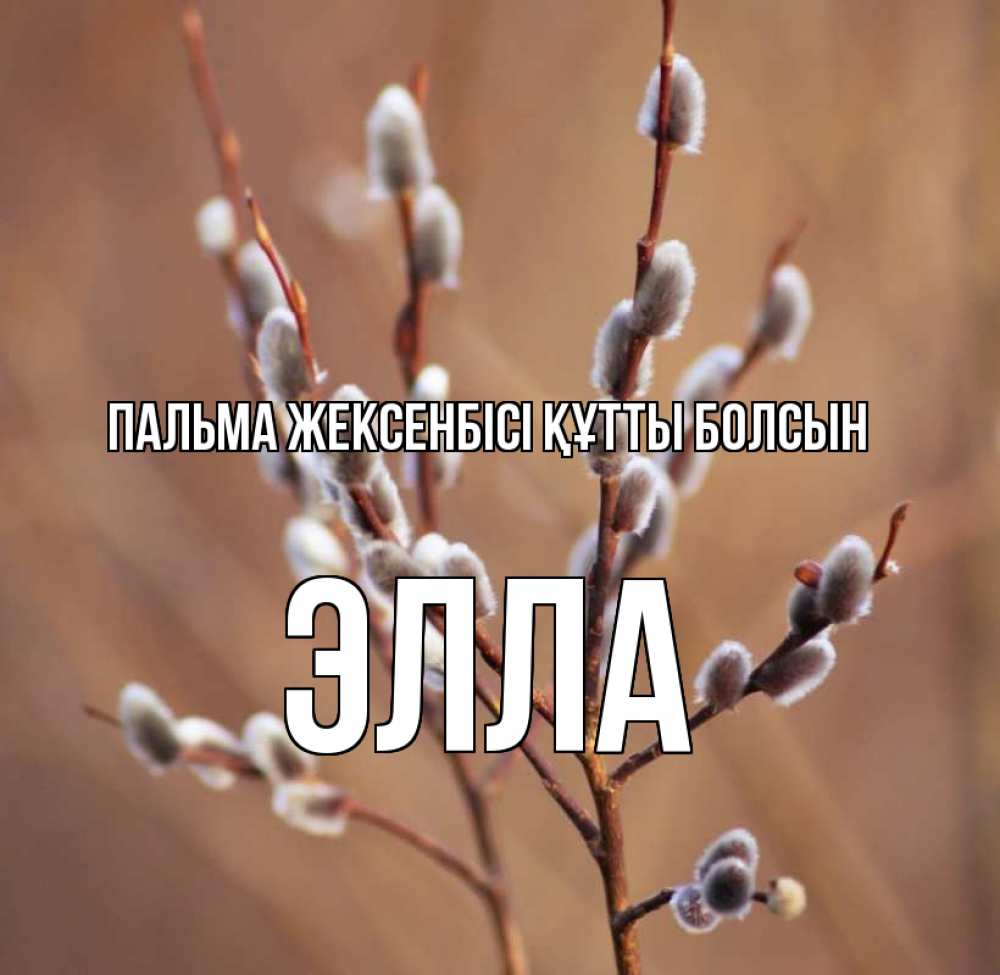 Күн сайын ашық хат с именем, Элла Пальма жексенбісі құтты болсын верба Онлайн тегін жүктеп алу тілектері бар керемет карта 