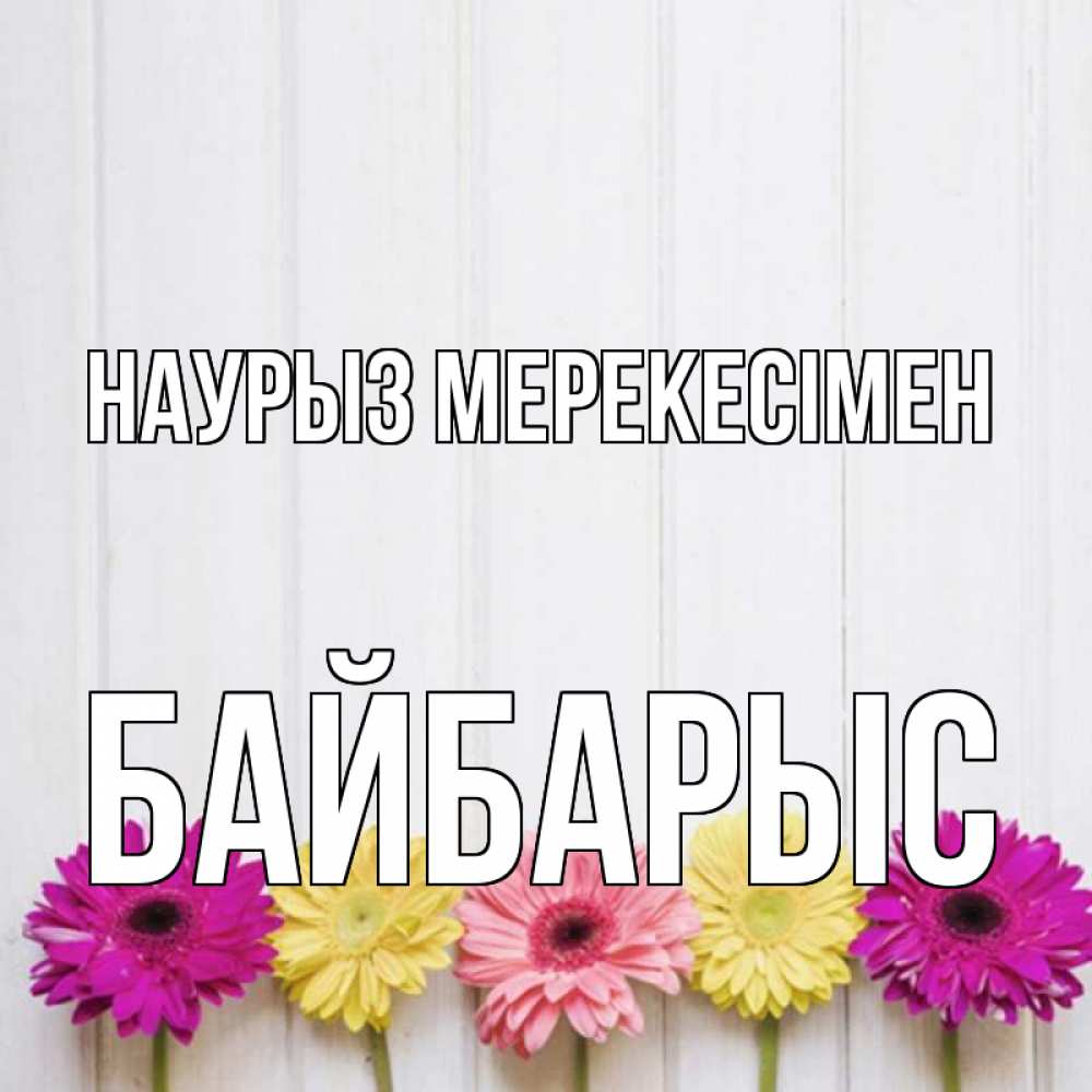 Күн сайын ашық хат с именем, Байбарыс Наурыз мерекесімен женщинам 1 Онлайн тегін жүктеп алу тілектері бар керемет карта 