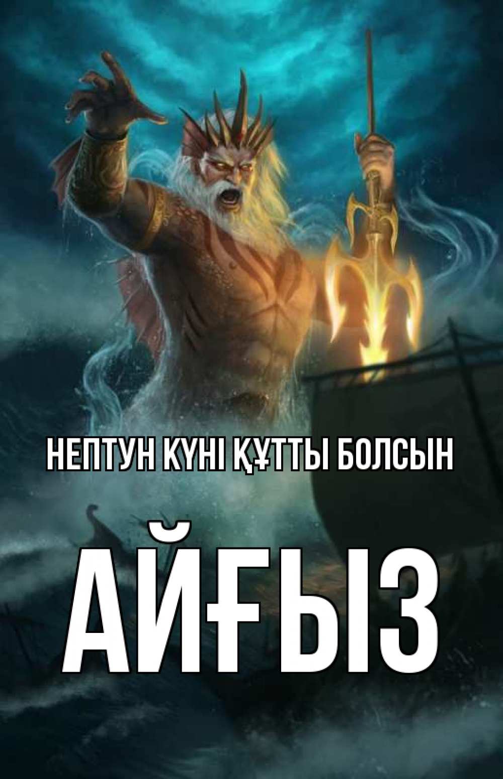 Күн сайын ашық хат с именем, АЙҒЫЗ нептун күні құтты болсын с днем Нептуна Онлайн тегін жүктеп алу тілектері бар керемет карта 