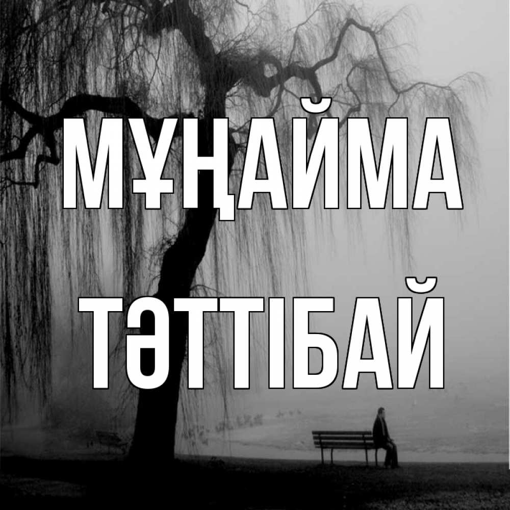 Күн сайын ашық хат с именем, ТӘТТІБАЙ Мұңайма висящие ветки дерева и лавочка под деревом Онлайн тегін жүктеп алу тілектері бар керемет карта 