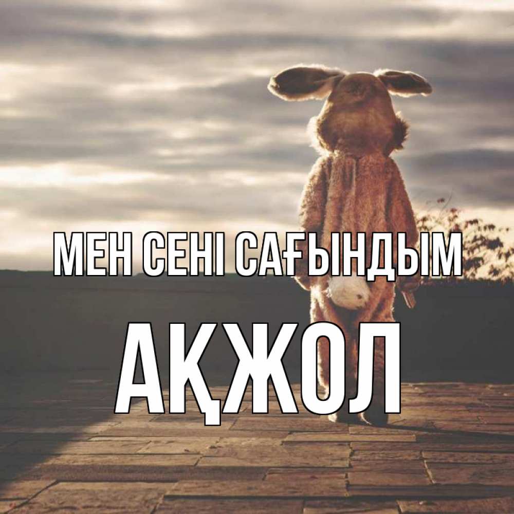 Күн сайын ашық хат с именем, Ақжол Мен сені сағындым даже в костюме зайца Онлайн тегін жүктеп алу тілектері бар керемет карта 