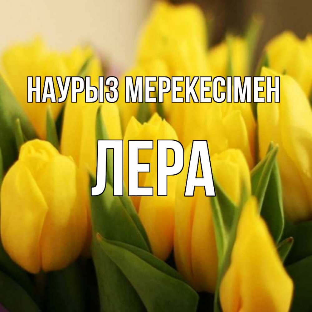 Күн сайын ашық хат с именем, Лера Наурыз мерекесімен цветы Онлайн тегін жүктеп алу тілектері бар керемет карта 
