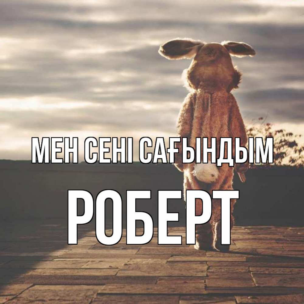 Күн сайын ашық хат с именем, Роберт Мен сені сағындым даже в костюме зайца Онлайн тегін жүктеп алу тілектері бар керемет карта 