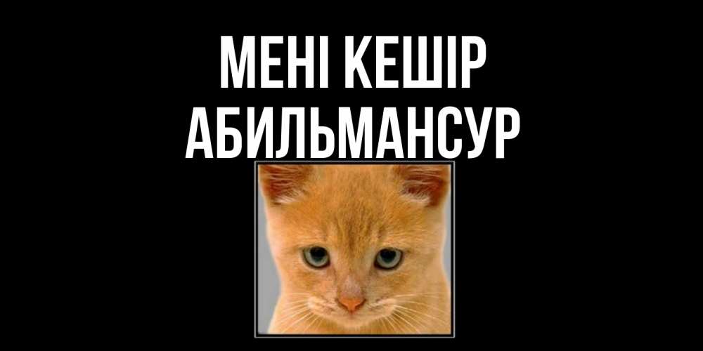 Күн сайын ашық хат с именем, Абильмансур Мені кешір рыжий грустный кот просит прощения Онлайн тегін жүктеп алу тілектері бар керемет карта 