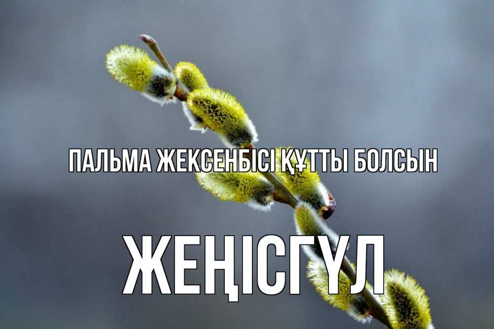 Күн сайын ашық хат с именем, ЖЕҢІСГҮЛ Пальма жексенбісі құтты болсын верба Онлайн тегін жүктеп алу тілектері бар керемет карта 