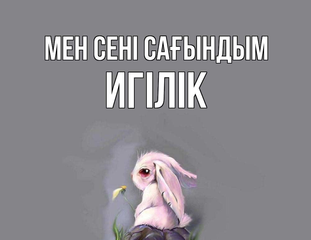 Күн сайын ашық хат с именем, Игілік Мен сені сағындым заяц Онлайн тегін жүктеп алу тілектері бар керемет карта 