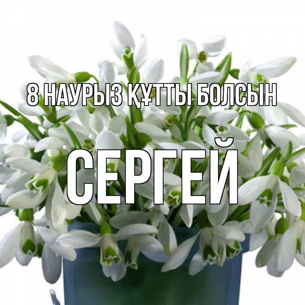 Күн сайын ашық хат с именем, Сергей 8 наурыз құтты болсын цветы к международному женскому дню Онлайн тегін жүктеп алу тілектері бар керемет карта 