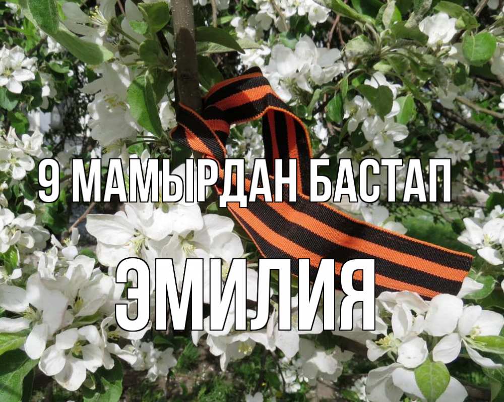 Күн сайын ашық хат с именем, Эмилия 9 мамырдан бастап 9 мая Онлайн тегін жүктеп алу тілектері бар керемет карта 