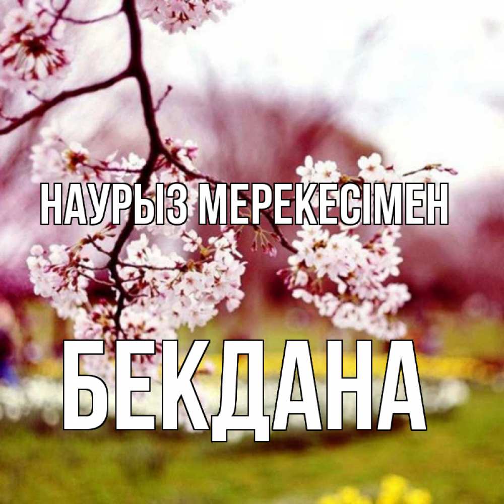 Күн сайын ашық хат с именем, БЕКДАНА Наурыз мерекесімен яблоня Онлайн тегін жүктеп алу тілектері бар керемет карта 