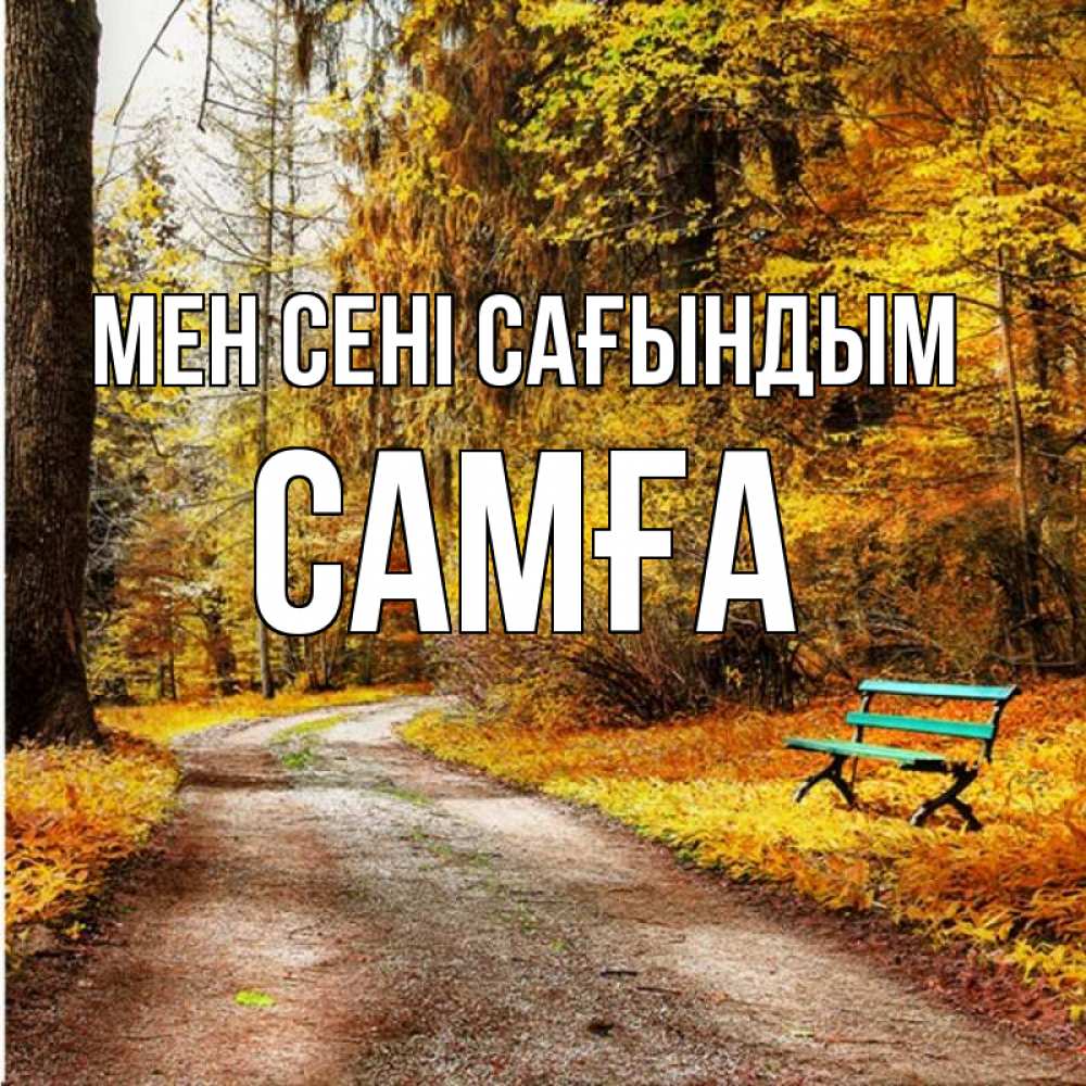 Күн сайын ашық хат с именем, САМҒА Мен сені сағындым зеленая лавочка и осенний лес Онлайн тегін жүктеп алу тілектері бар керемет карта 