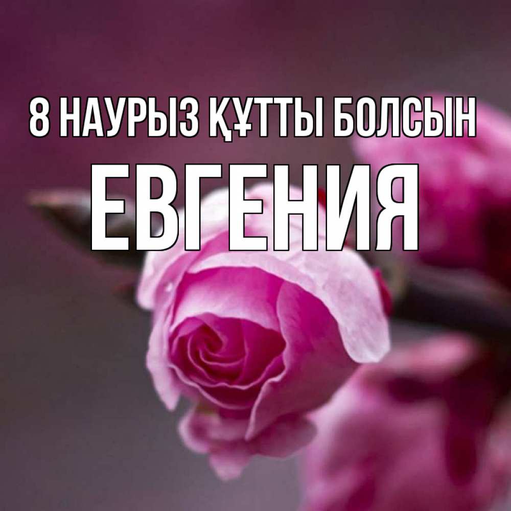 Күн сайын ашық хат с именем, Евгения 8 наурыз құтты болсын весна Онлайн тегін жүктеп алу тілектері бар керемет карта 