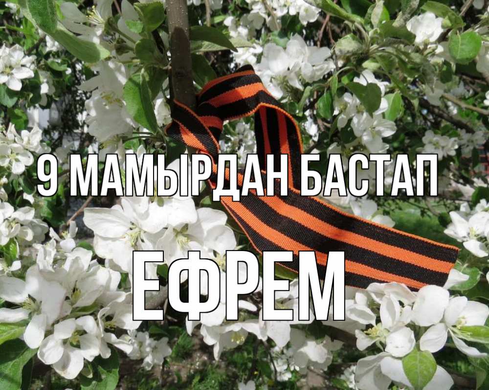 Күн сайын ашық хат с именем, Ефрем 9 мамырдан бастап 9 мая Онлайн тегін жүктеп алу тілектері бар керемет карта 