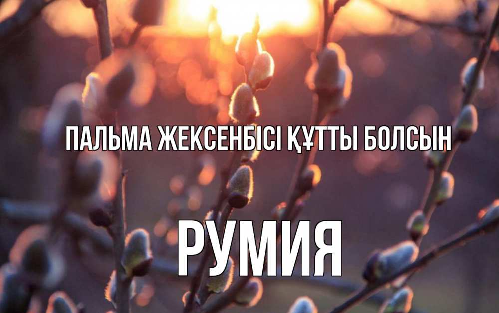 Күн сайын ашық хат с именем, Румия Пальма жексенбісі құтты болсын верба Онлайн тегін жүктеп алу тілектері бар керемет карта 