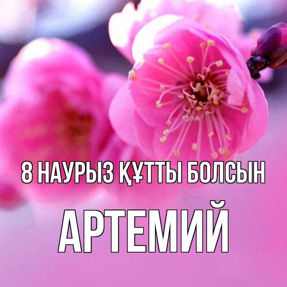 Күн сайын ашық хат с именем, Артемий 8 наурыз құтты болсын международный женский день Онлайн тегін жүктеп алу тілектері бар керемет карта 