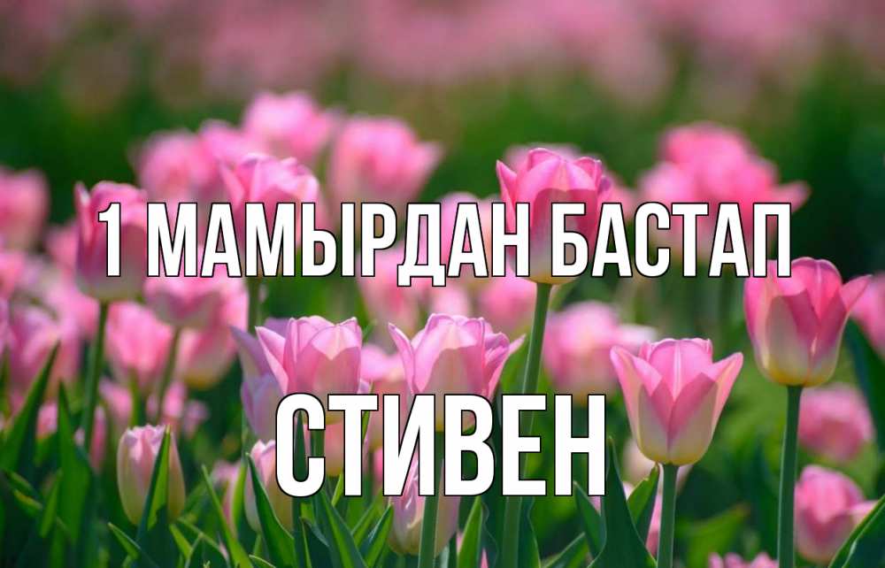 Күн сайын ашық хат с именем, Стивен 1 мамырдан бастап С 1 мая Онлайн тегін жүктеп алу тілектері бар керемет карта 