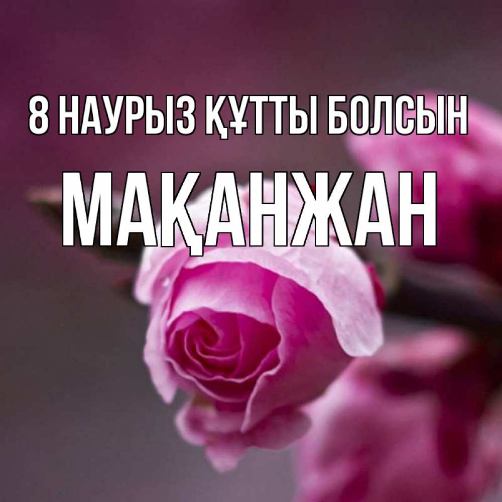 Күн сайын ашық хат с именем, Мақанжан 8 наурыз құтты болсын весна Онлайн тегін жүктеп алу тілектері бар керемет карта 