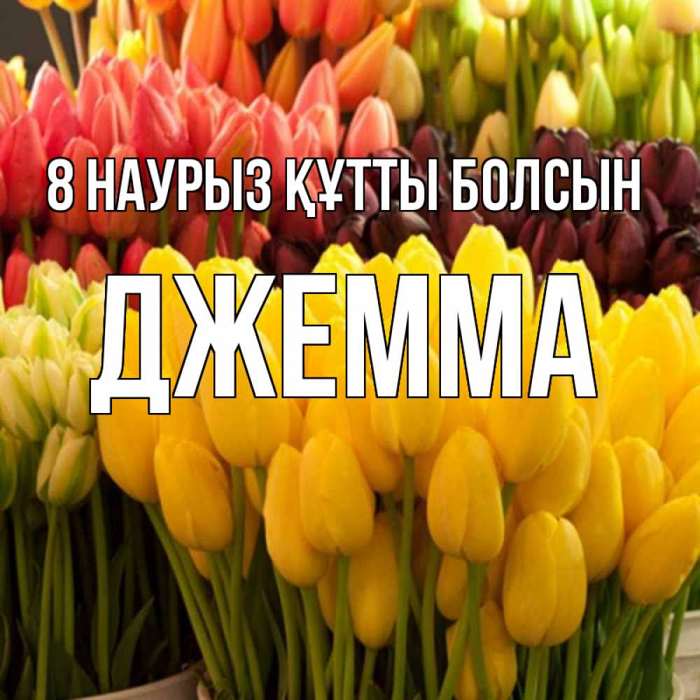 Күн сайын ашық хат с именем, Джемма 8 наурыз құтты болсын цветы Онлайн тегін жүктеп алу тілектері бар керемет карта 